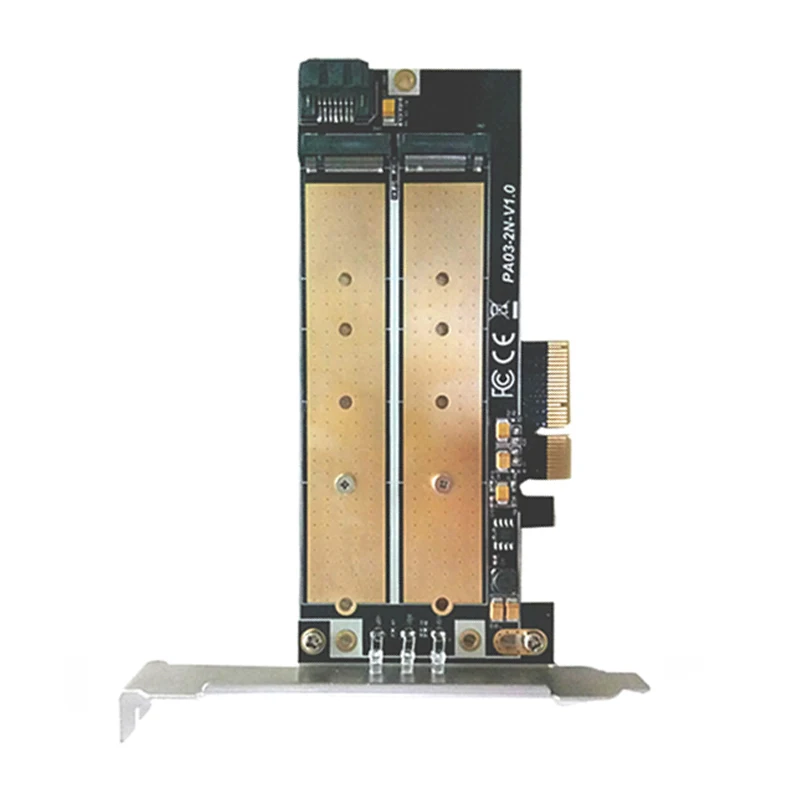 PCI E SSD адаптер 4X в M2 B Key M.2 NGFF M key NVME двойная интерфейсная карта светодиодный