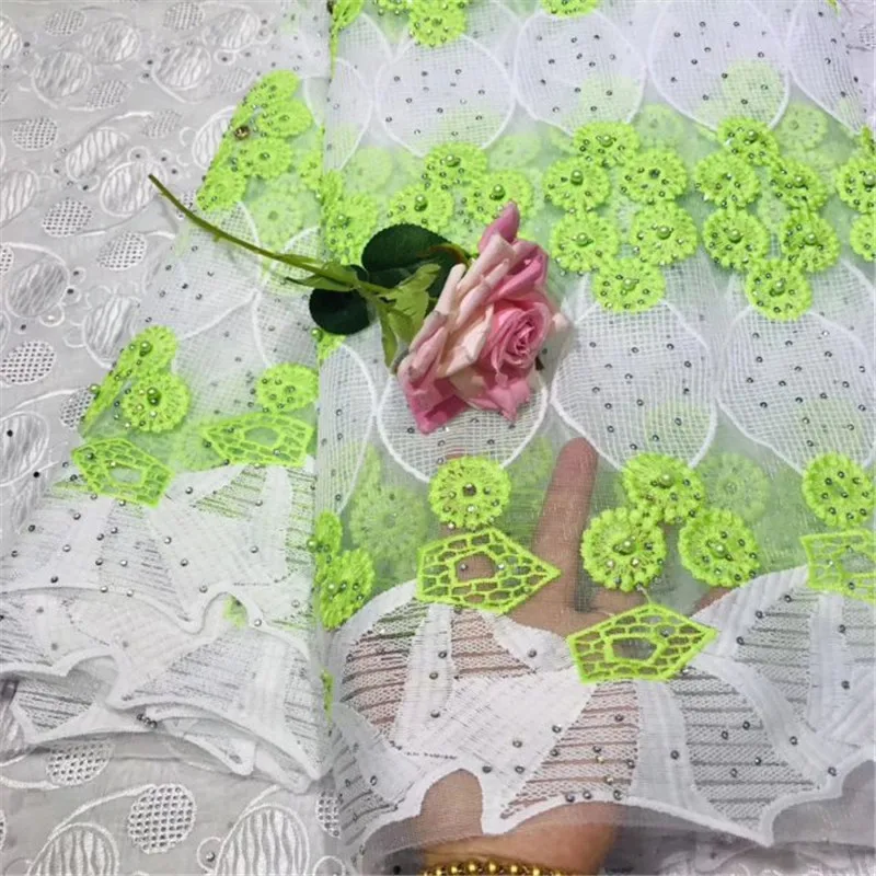 Швейцарская вуаль кружевная ткань в нигерийском стиле для свадебного платья