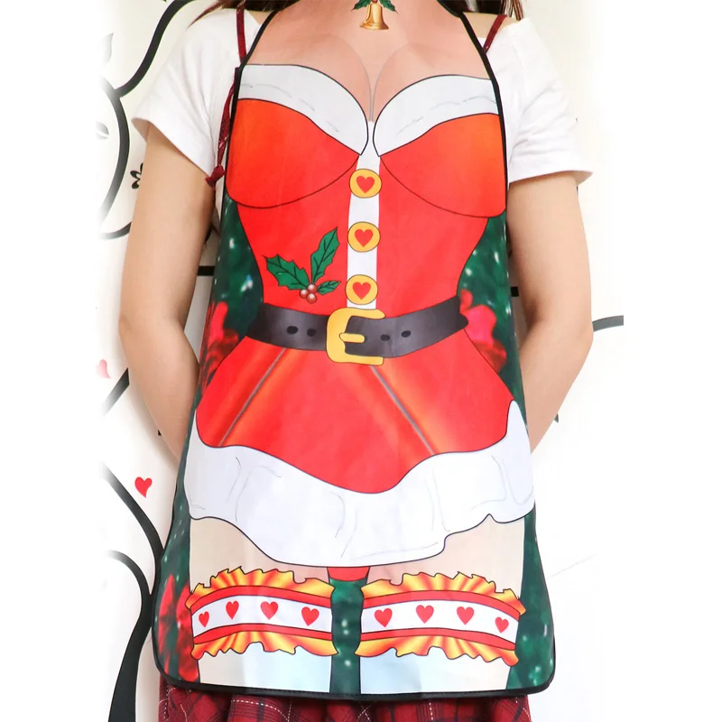 Рождественские украшения фартук передник милая пара сексуальная униформа
