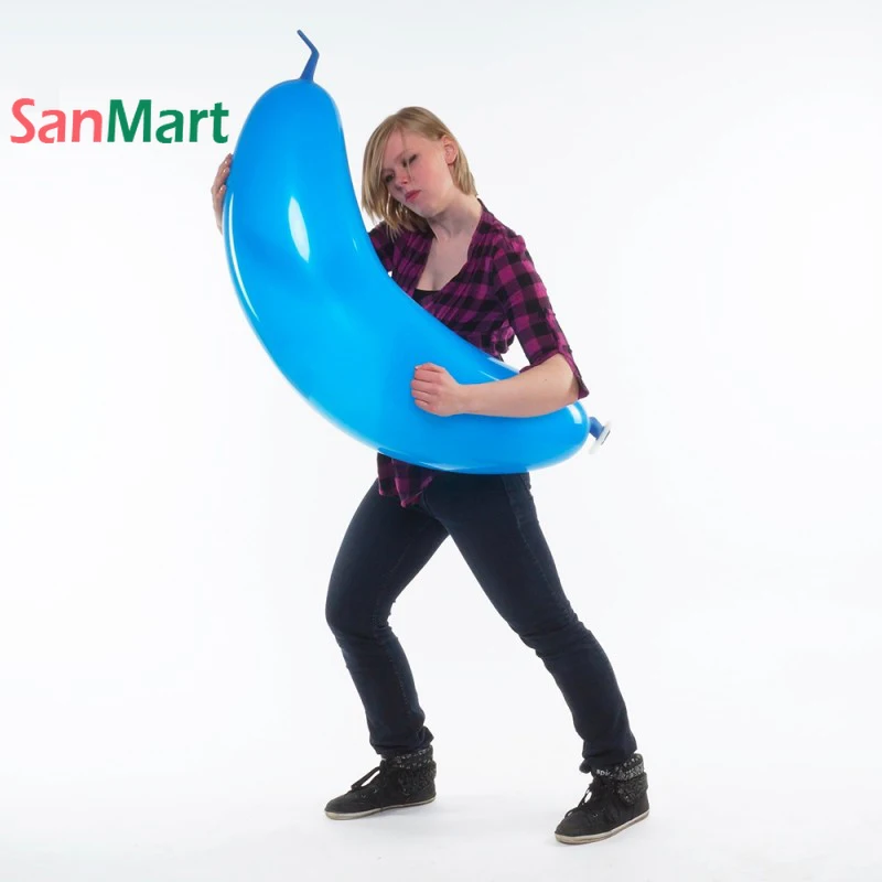 Фигура шар 44 &quot110 см Арка Форма банана латексный розовый синий цвет Фрукты