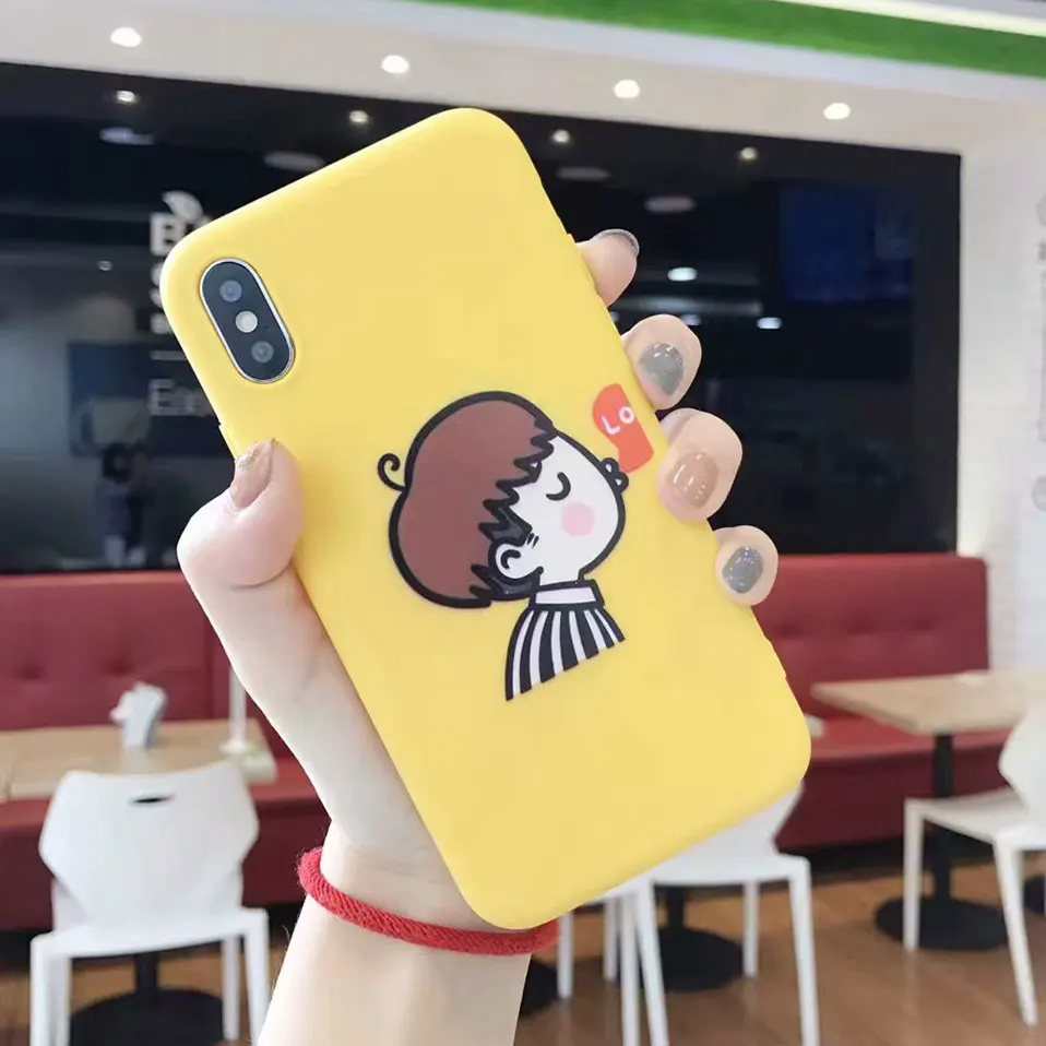 Silicone TPU Phone Case For iPhone 6 6S 7 8 Plus Capa Cover 6s x Cute Cartoon Back Cases X Coque |