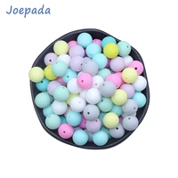 joepada 10pcs 12mm silicone teething beads baby teething toys chewable pacifier clips beads food grade silicone beads bpa free
