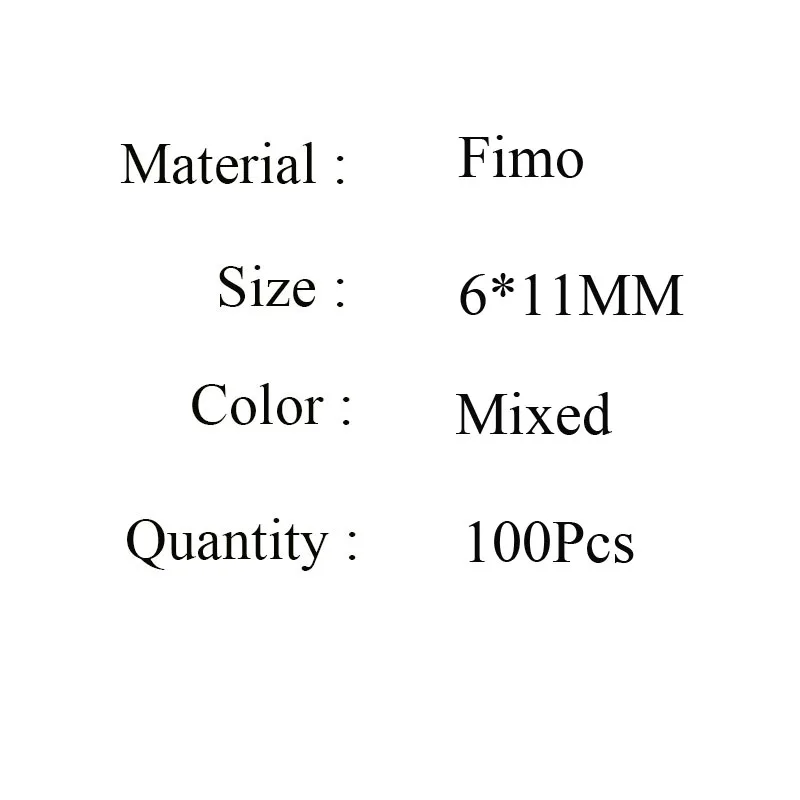 Бесплатная доставка 6*11 мм 100 шт./лот FIMO бусины из полимерной глины NIMAL