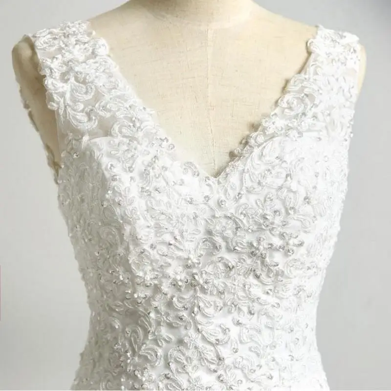 Платье русалка без рукавов с V образным вырезом и юбкой годе|custom made|trumpet wedding