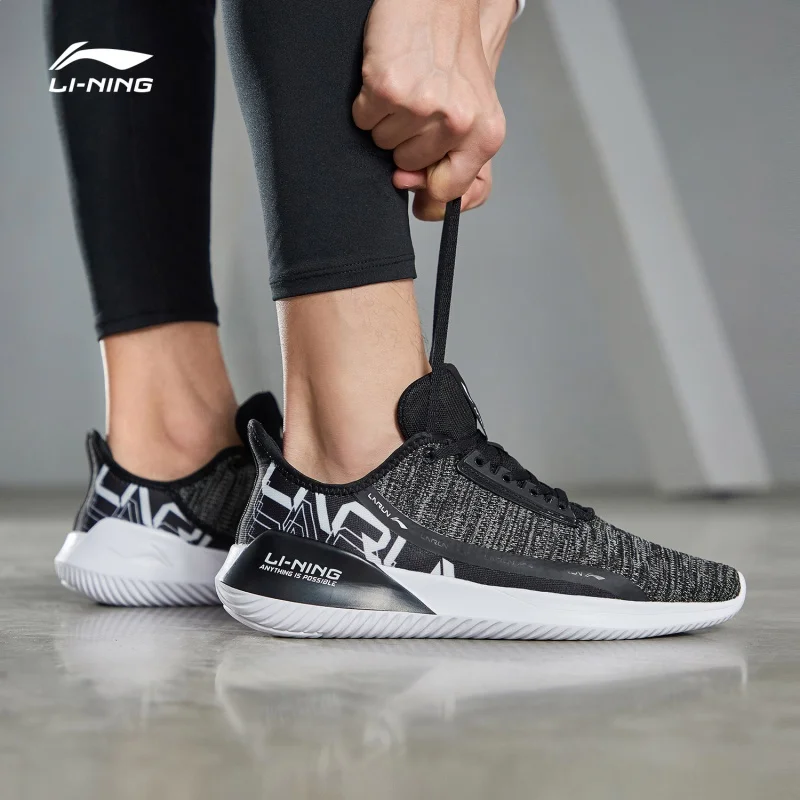 Li-Ning Для мужчин ACE RUN удобные кроссовки для бега из дышащего материала подойдет как для повседневной носки, так пряжа светильник дышащая подкладка Спортивная обувь Кроссовки ARHP051 XYP879