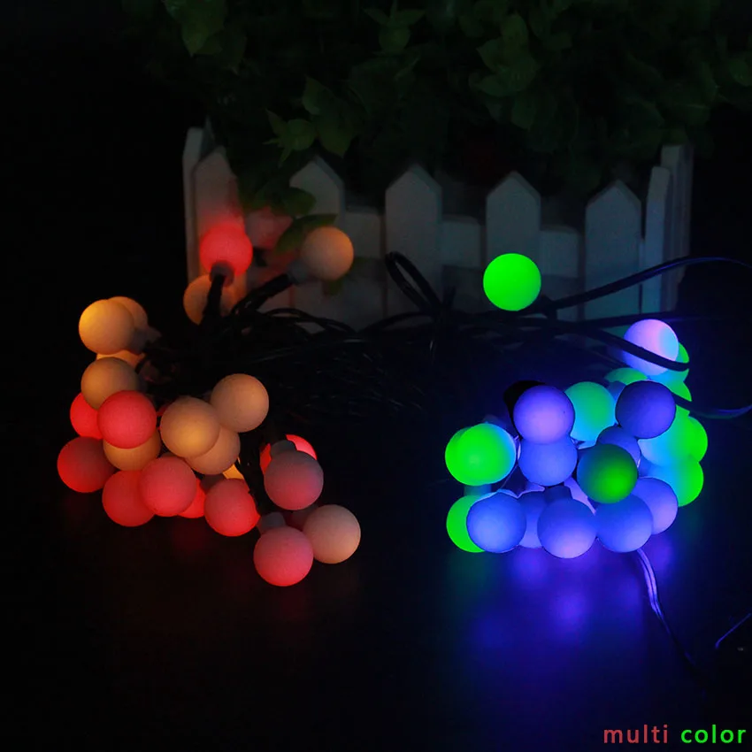 20/50/100 светодиодный шар Водонепроницаемый фея строки солнечный светильник на открытом воздухе гирлянда на NI-MH заряжаемая батарея Рождество вечерние Свадебный декор