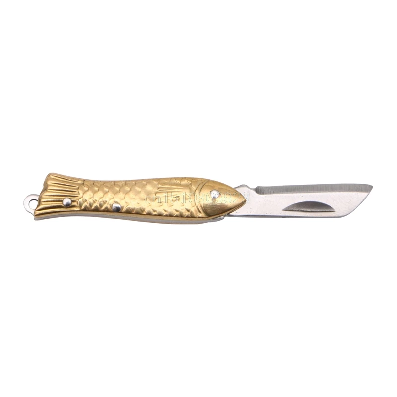Мини нож Fishshape Amy маленький карманный брелок в форме рыбы тактический складной
