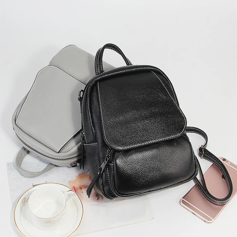 Сладкий снег mochila feminina винтажный женский многофункциональный кожаный рюкзак