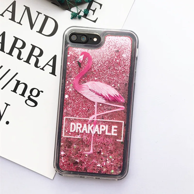 Чехол для iPhone 8 с милым розовым сердцем и жидким корпусом 6 6S 7 Plus X XS XR MAX чехол