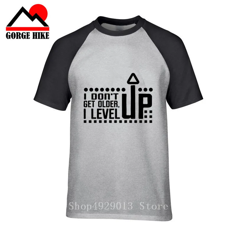 Забавная Мужская футболка с короткими рукавами и надписью I Don't Get Older Level Up Gamers