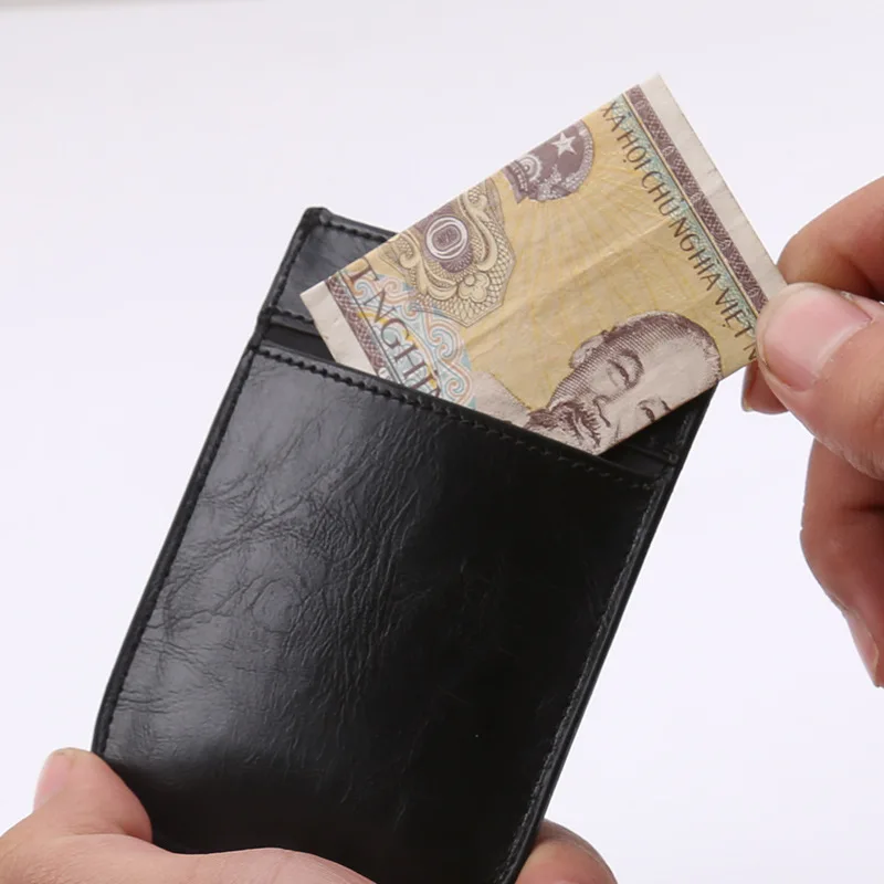 2019 Новый тонкий кошелек RFID защита ID держатель для кредитных карт s PU кожаный