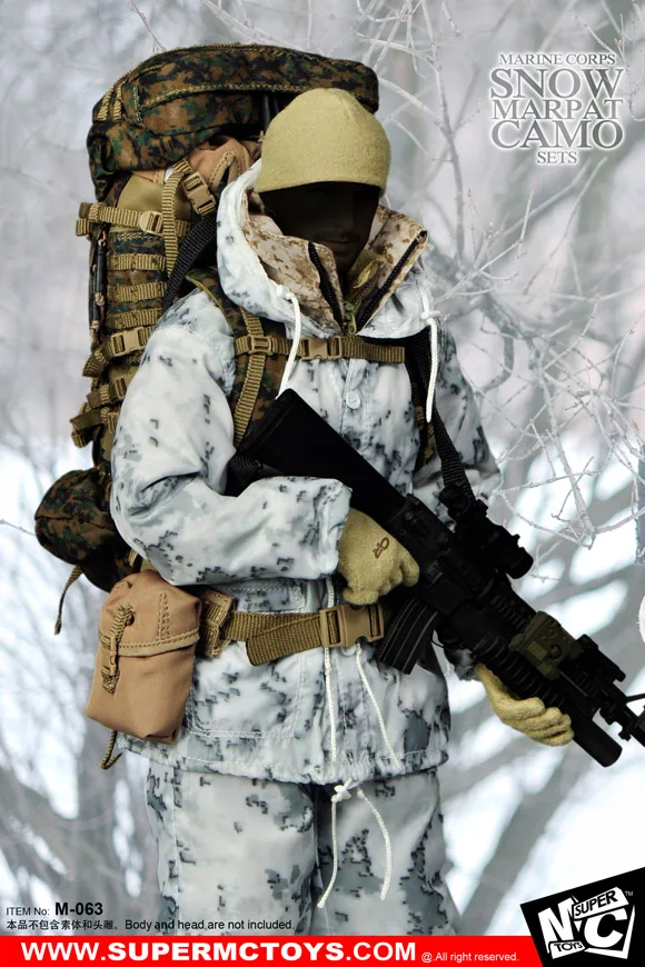 1/6 весы рисунок аксессуар MarinCorp зимние Marpat с камуфляжным принтом комплекты для