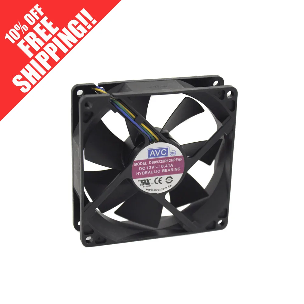 AVC 9025 DS09225R12HPFAF 12V 0.41A 4 линейный Вентилятор охлаждения процессора 92*25 мм|fan 92|cpu cooling