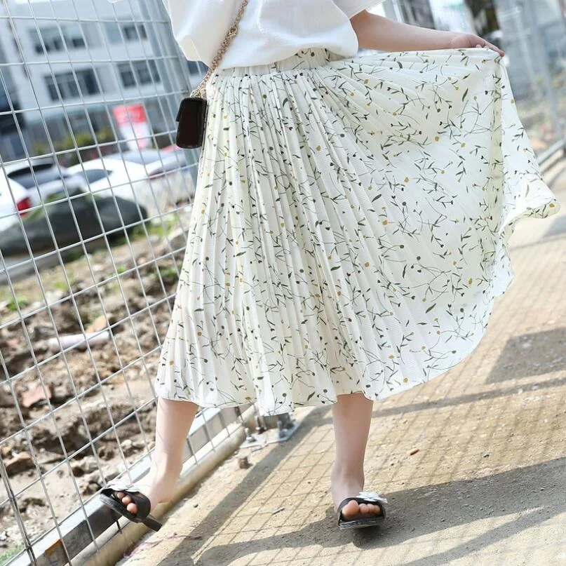 2018 Весна осень летние юбки для девочек длинные детская одежда малышей и