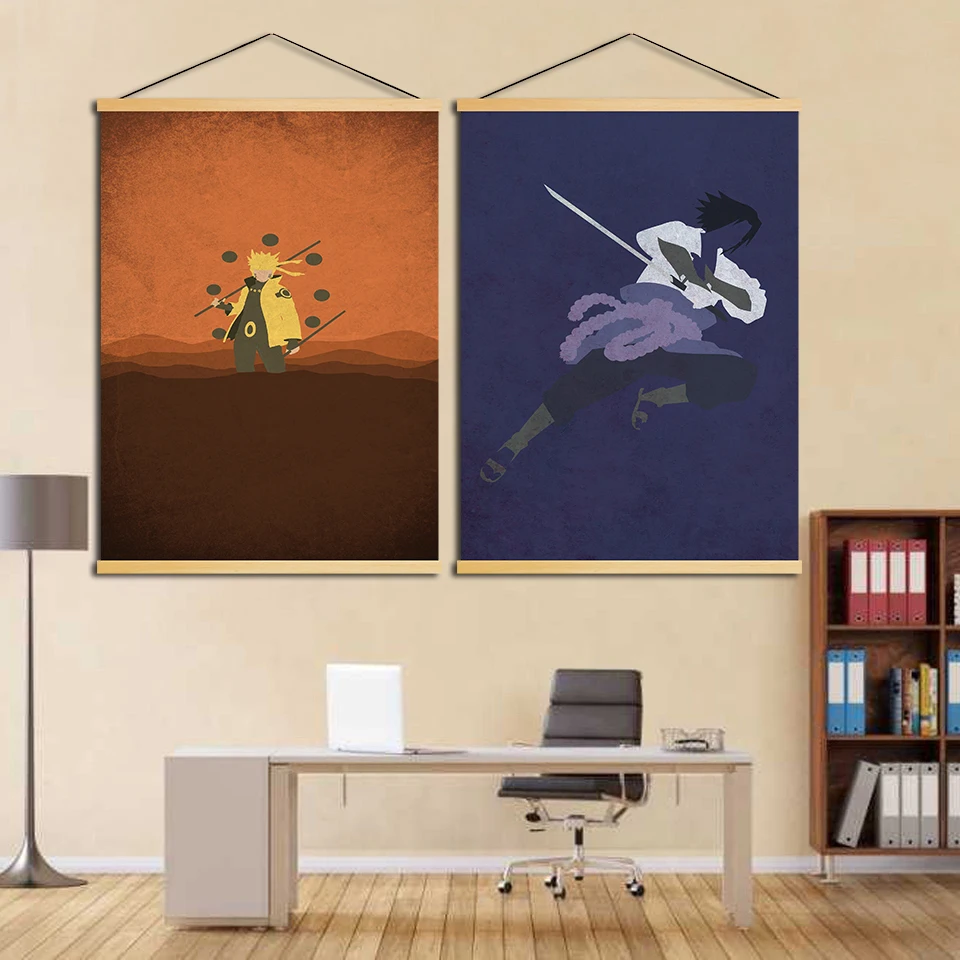 Плакатный Принт Холст настенное искусство аниме Наруто мультфильм ролях