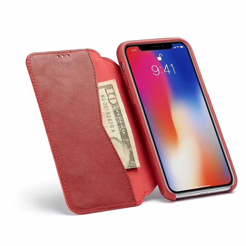 Чехол Okme для iphone XS Max 8 7 кожаный чехол Магнитный Флип-кошелек 6 6s plus Plus XR X PU |