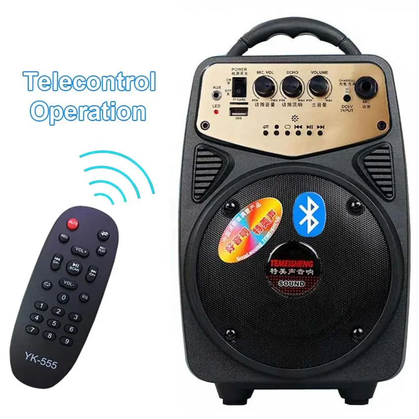 Мощный Bluetooth динамик беспроводной микрофон усилитель портативный литиевая