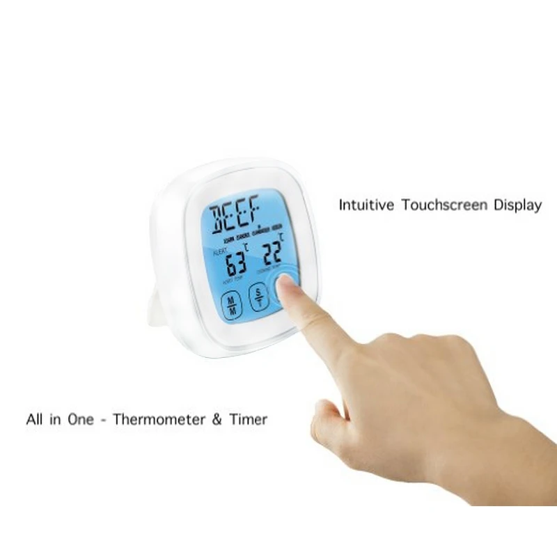 

BBQ Oven Thermometer Kitchen Cooking Essential Tool Digital Probe Thermometer for Oven Grill and Touchscreen Accurate Thermomet
