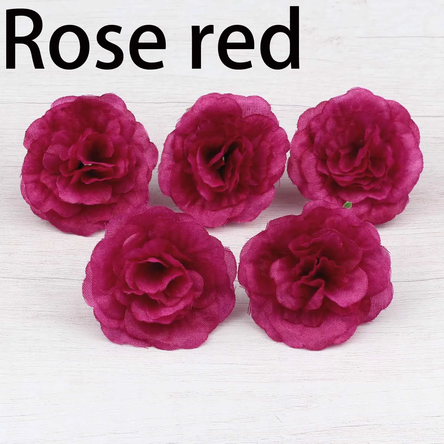 Rose red 36 шт. 4 см мини бутоны роз Искусственные Шелковые Цветы вечерние свадебные украшения дома Multi цвет доступны - Цвет: Rose red