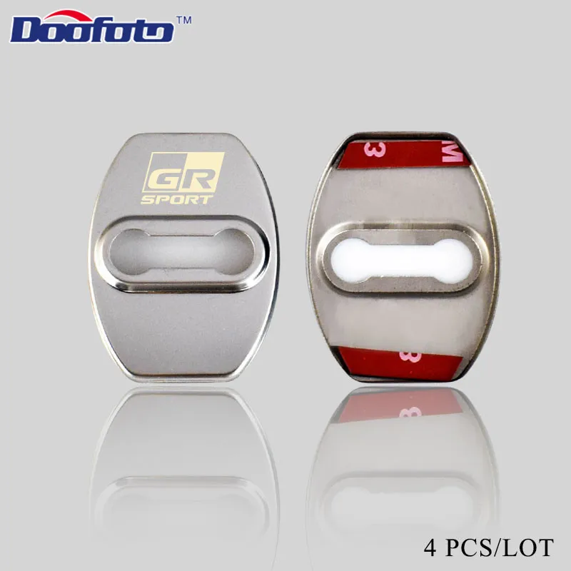 for style 2 silver Doofoto автомобильные аксессуары Стайлинг Наклейка для Toyota GR Sport Corolla C-HR C HR Avensis Yaris авто защита для дверного замка крышки CHR - Название цвета: for style 2 silver