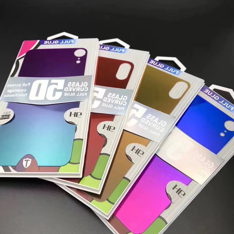 

Luxury Colorful Back Film for iphone 6s 8 7 plus XS max XR Protective tempered glass on iphone 7 6S 8 x Screen Protector