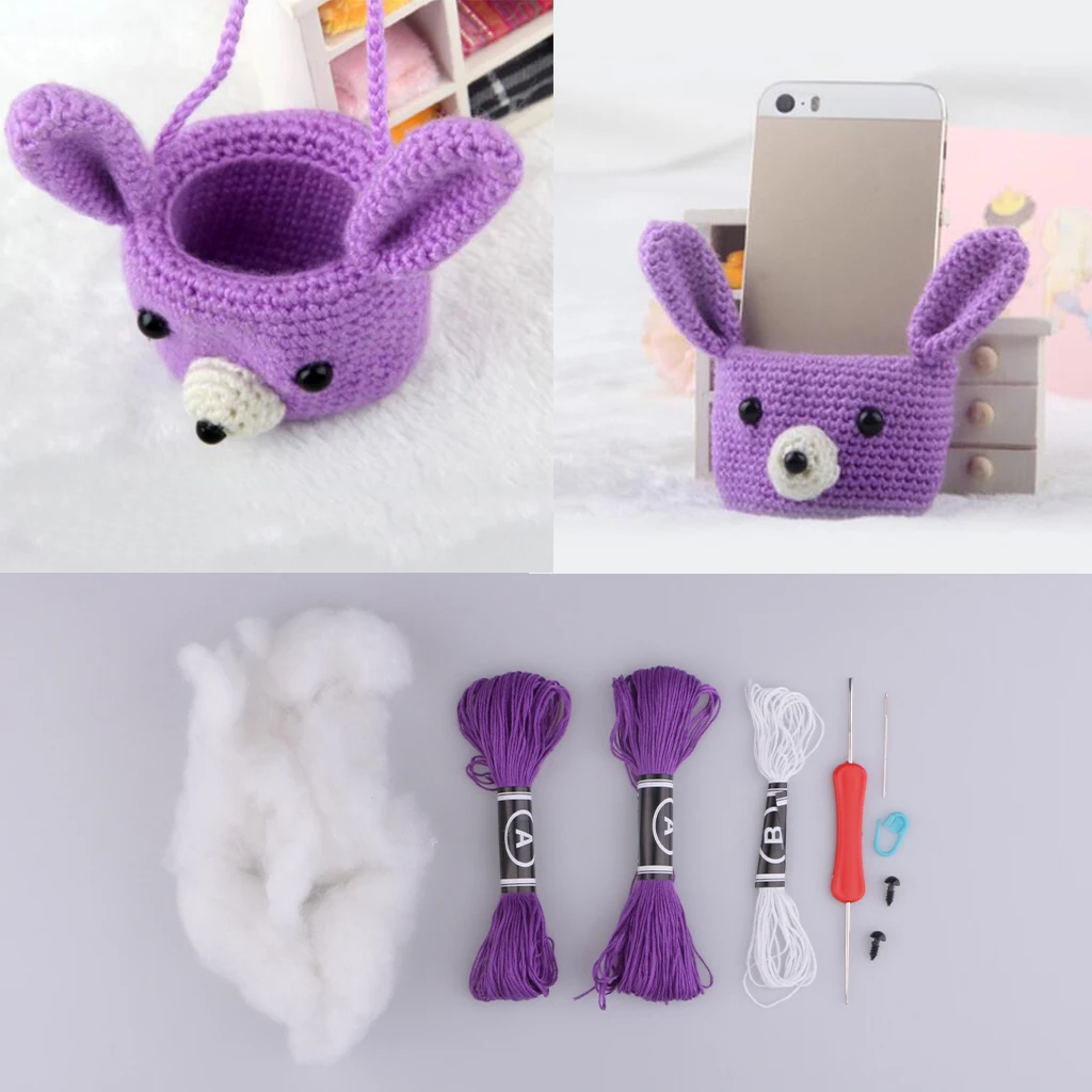 1 комплект, набор для вязания крючком-красивые сумки Amigurumi, украшения для дома-DIY Подарочный материал