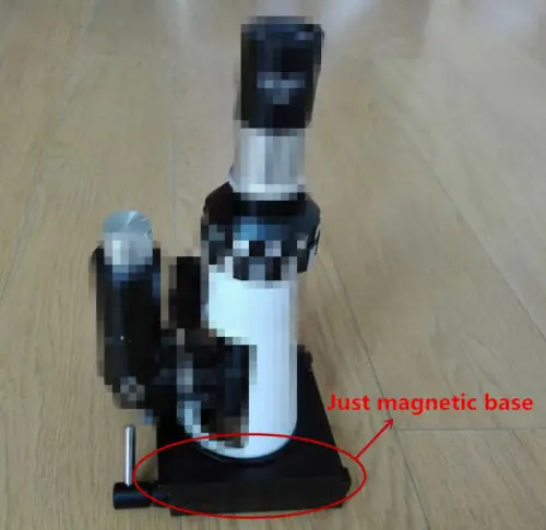 only base Светодиодный металлический микроскоп с подсветкой 100X-400X, портативный микроскоп, алюминиевая коробка, магнитное основание на выбор - Color: only base