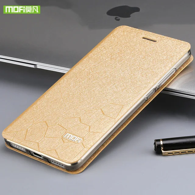 Gold Чехол MOFI для Xiaomi Redmi Note 4X Силиконовый чехол Роскошный флип кожаный Xiaomi Redmi Note 4 Чехол для глобальной версии жесткий кошелек fundas - Цвет: Gold