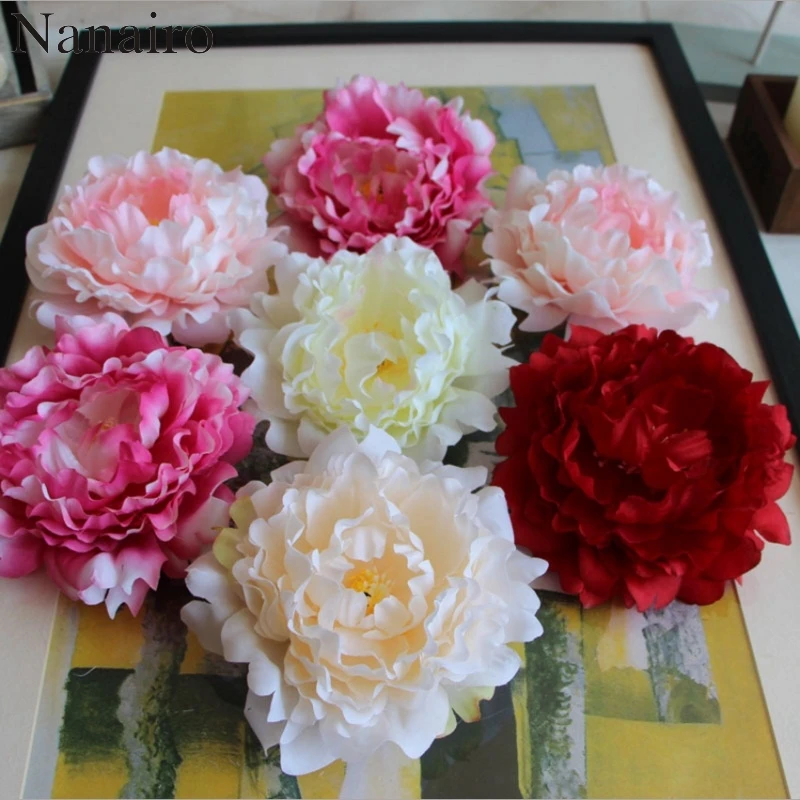 5 шт. искусственные большие шелковые цветы пиона 14 см|flowers for|fake flowersflower for wedding |