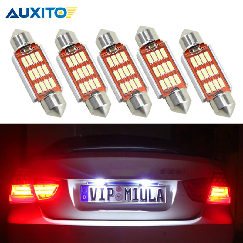 5 шт. автомобильная светодиодная лампа 36 мм C5W для Volkswagen VW Golf 3 4 6 Passat B6 B5 3C Polo 12