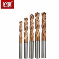 huhao 5pcslot twist drill bit hrc65 solid carbide drill bits for hard metal drilling 3d whole tungsten steel matkap