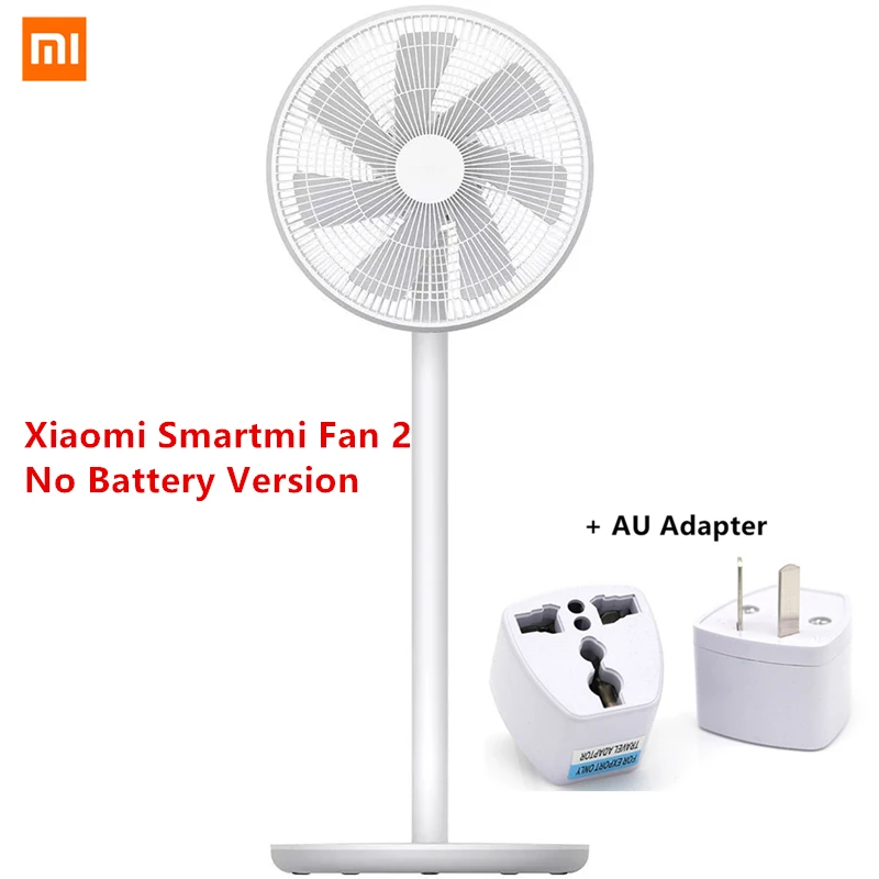 No Battery AU Plug Mi jia Smart mi Fan 2/2S беспроводной умный естественный ветер DC преобразователь частоты напольный вентилятор 2800 мАч батарея mi jia приложение дистанционное управление - Цвет: No Battery AU Plug
