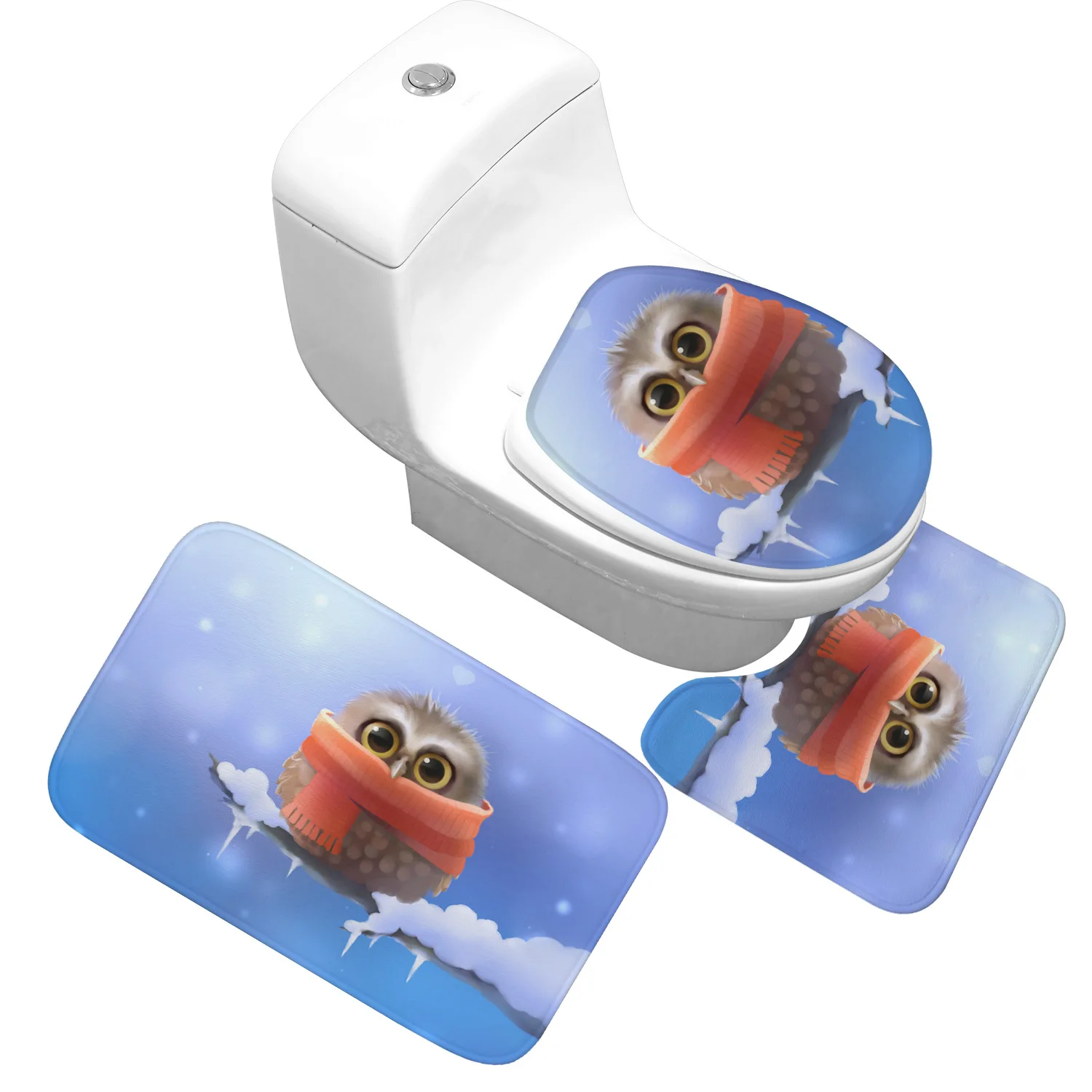 Zeegle 3D из пены с эффектом памяти 3 шт. коврики для ванной комнаты Набор анти