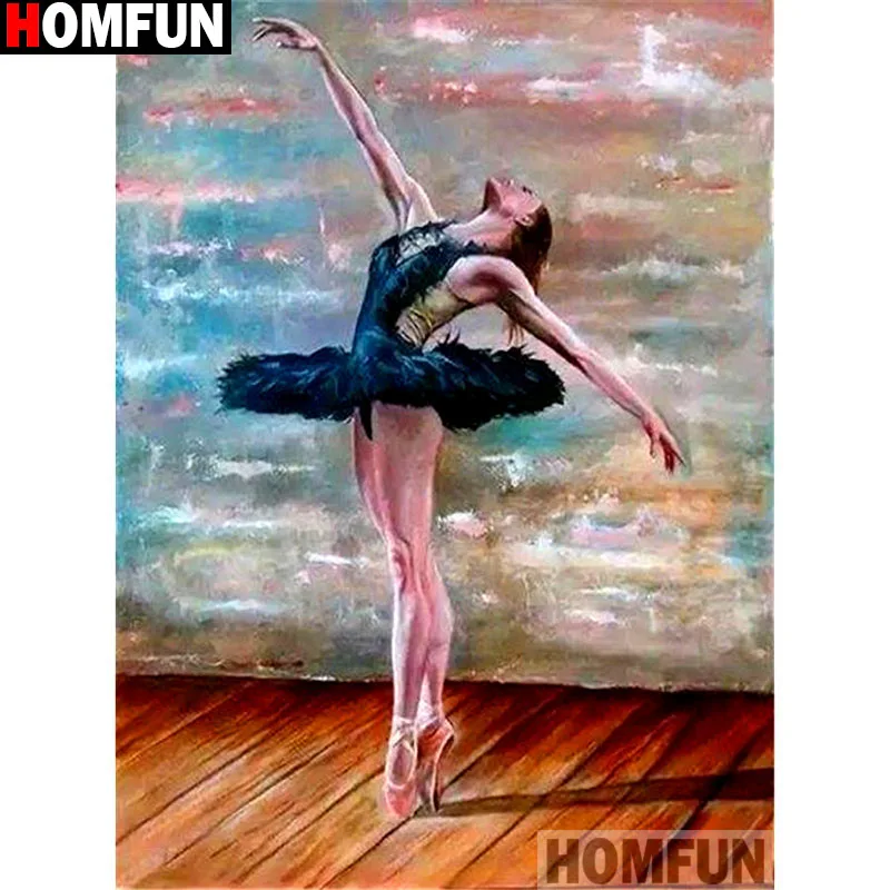 Алмазная живопись HOMFUN Танцующая женщина вышивка крестиком из квадратных/круглых