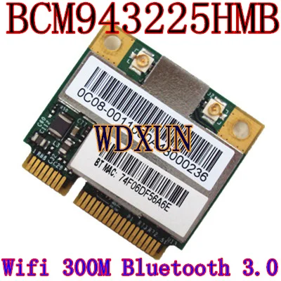 Однодиапазонный сетевой фильтр broadcom BCM43225 802.11n и Bluetooth 3 0 модель BCM943225HMB bcm943225