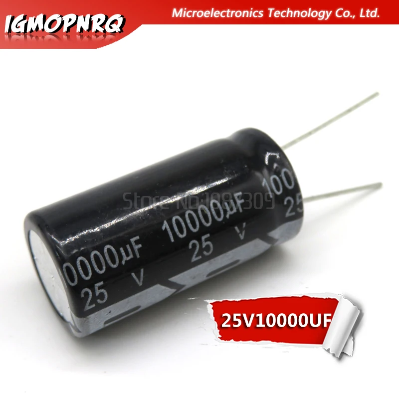 5 шт. 25V10000UF 18*35 мм 10000 мкФ алюминиевая крышка 25В электролитический конденсатор с