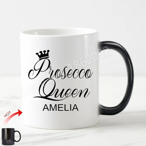 Забавная кофейная кружка Prosecco Queen чашка для чая новинка персонализированная