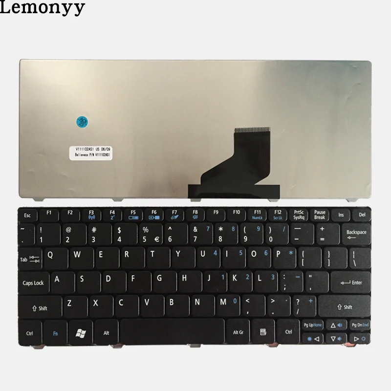 US клавиатура для acer Aspire One D255 D257 AOD257 D260 D270 521 532 532 H 533 AO521 AO533 NAV50 Black US клавиатура для ноутбука