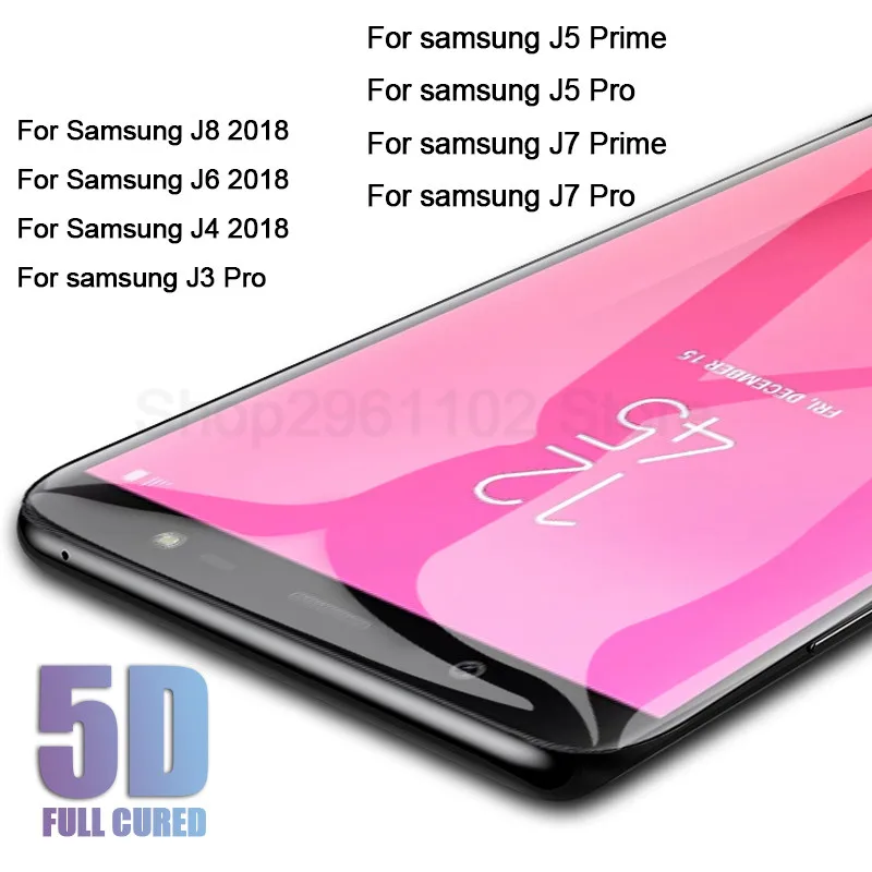 5d стекло j4 для samsung galaxy J6 J8 J4 закаленное стекло для samsung J5 J3 J7 Pro Prime Защитная пленка для экрана J 8 5 6