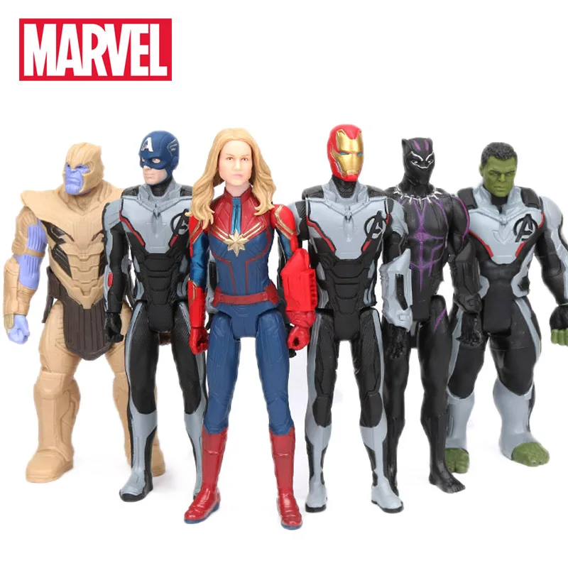 30 см игрушки Marvel Мстители 4 эндигра Человек-паук танос Халк ПВХ Фигурка Железный человек Капитан Америка Черная пантера фигурка-модель