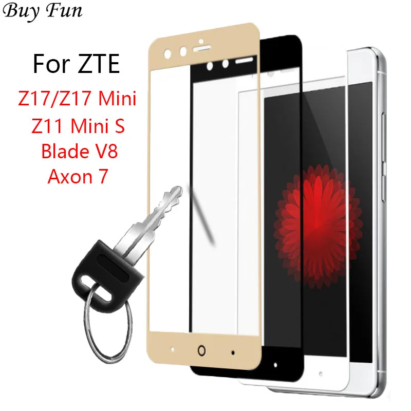 9H Полноразмерное закаленное стекло для ZTE Axon 7 Nubia Z17 Mini Z11 S Blade V8 стеклянный чехол с