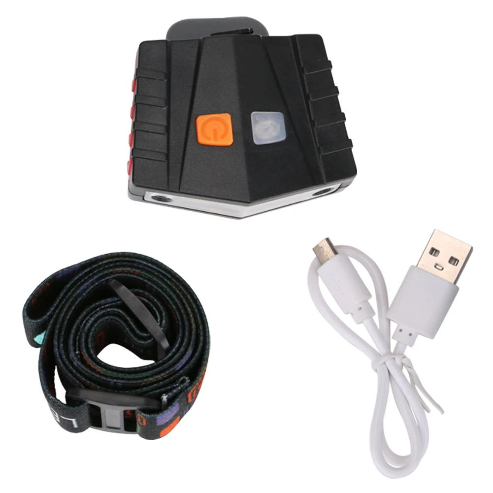 Светодиодный светильник COB заряжаемый от USB белая шапка с фонариком кепка лампа