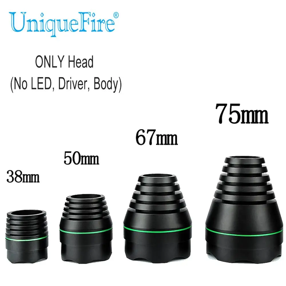 UniqueFire 38 50 67 75 мм выпуклая линза регулируемый фокус Все головки крышки для UF-1508