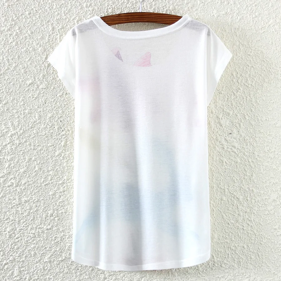 Женская футболка в европейском и американском стиле с принтом дерево под совой