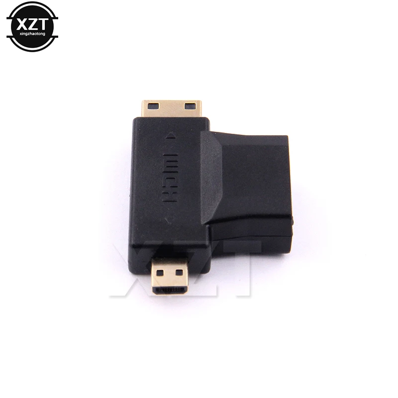 1 шт. Новый 3 в микро HDMI-совместимый штекер + мини штекер-гнездо 4 адаптер