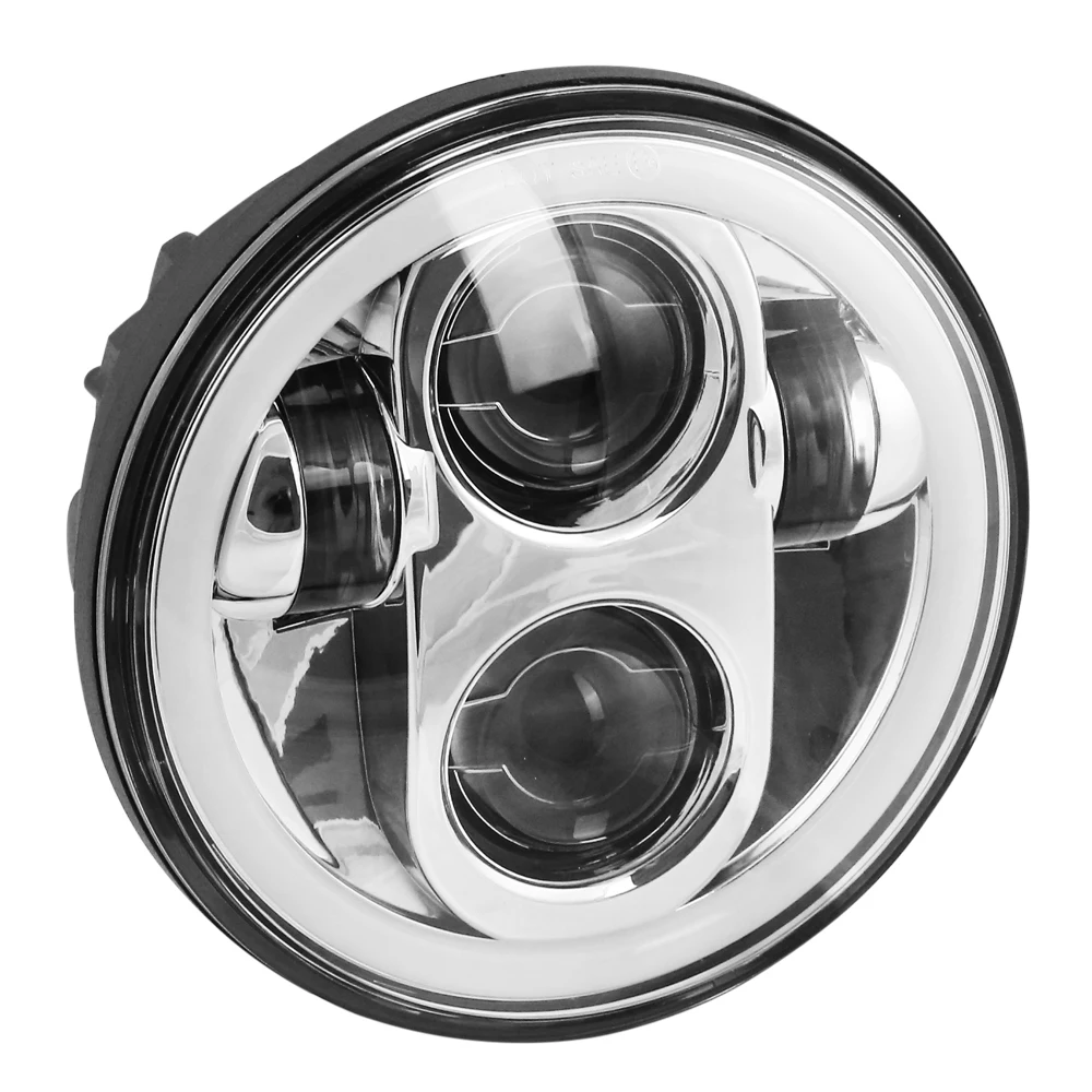 5 75 дюймовый светодиодный налобный фонарь с кольцом Ореола Белый DRL Angel eye для 883 iron