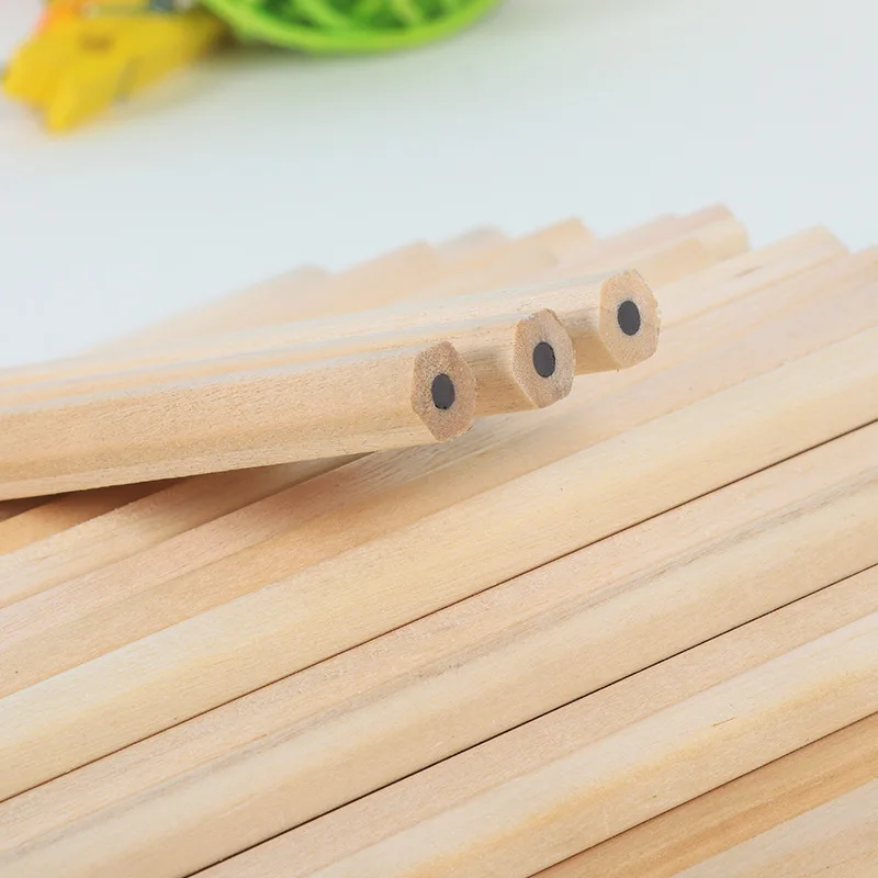 50pcs/ lot Eco-friendly Natural Wood Pencil HB Blank Hexagonal Non-toxic Standard Cute Stationery Office School Supplies | Канцтовары