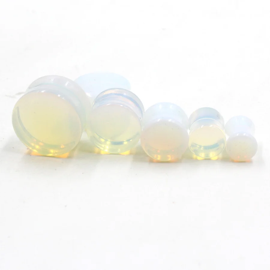 2 шт Камень круглые затычки для ушей тоннели Яркие модные опаловые