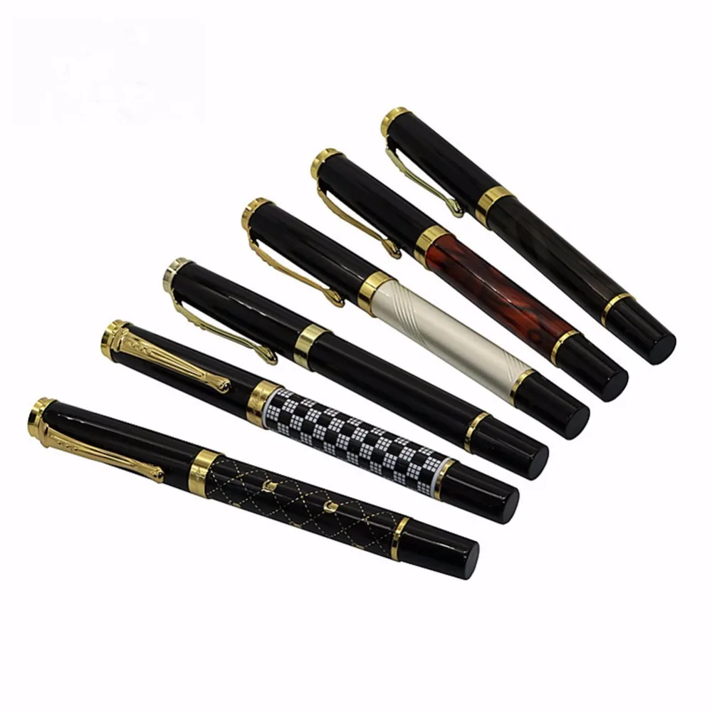 Jinhao 500 пишущий иридиевая ручка черный серебряный красный и зеленый ледяной Золотой орел авторучка наконечник 0,5 мм для 6 цветов