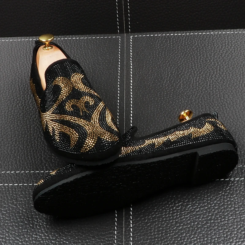 CuddlyIIPanda New Arrival 2019 Men Fashion Loafers Spring Autumn Crystal Print Sneakers Male Slip on Personality Casual Shoes | Обувь